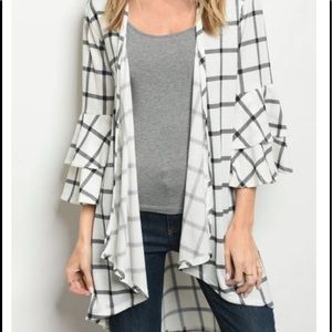 BLACK & WHITE CARDI